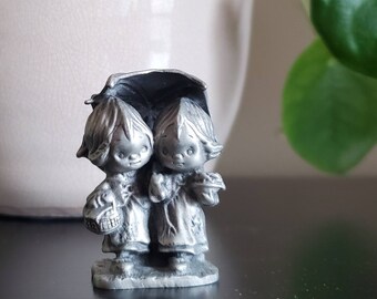 フィギュア（Hallmarkのfine pewter） Vintage Hallmark Little Gallery Fine Pewter Figurine - “sunshine
