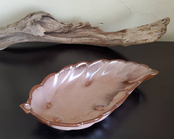 Vintage Frankoma 225 Leaf Dish, Brown Clay Pottery Candy Dish - Etsy