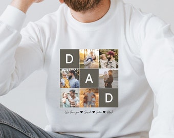 Father's Day Sweatshirt, Custom Dad Sweatshirt, Father Photo Sweatshirt, Father's Day Gift, Father Gift, Gift For Dad, Birthday Gift for Him