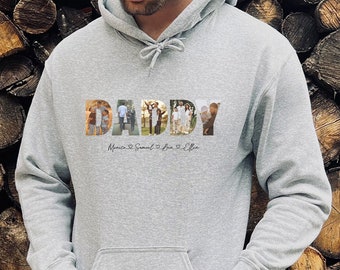 Father's Day Hoodie, Custom Dad Hoodie, Father Photo Hoodie, Father's Day Gift, Father Gift, Gift For Dad, Birthday Gift for Him, Dad Gift