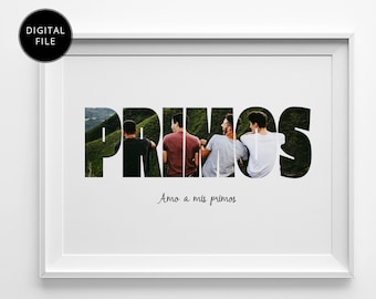 Primos Photo Collage, Cousins Picture Collage, Cousin Gifts, Cousins Make The Best Friends, Gift Ideas, Unique Gift, PRINTABLE FILE