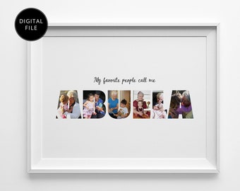 ABUELA Photo Collage, Mother's Day Gift, Birthday Gift For Mom, Gift For Her, Mothers Day Gift, Christmas Gift, Unique Gift, PRINTABLE FILE