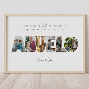 Custom Abuelo Photo Collage, Personalized Photo Collage, Custom Collage, Gift For Grandpa, Fathers Day Gift, Birthday Present, Digital File