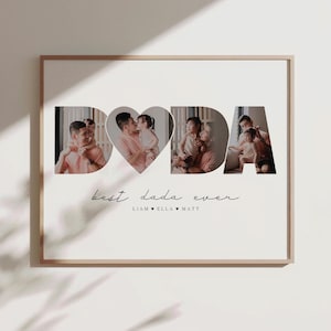 Modelo de colagem de fotos DADA Canva, presente DIY para o primeiro Dia dos Pais, presente para pai para imprimir do filho, presente para novo pai, download instantâneo