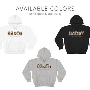 Father's Day Hoodie, Custom Dad Hoodie, Father Photo Hoodie, Father's Day Gift, Father Gift, Gift For Dad, Birthday Gift for Him, Dad Gift image 4
