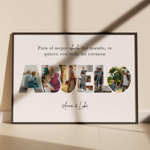 Custom Abuelo Photo Collage, Personalized Photo Collage, Custom Collage, Gift For Grandpa, Fathers Day Gift, Birthday Present, Digital File