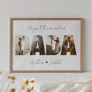 Printable DADA Photo Collage Canva Template, Personalized Fathers Day Gift, Editable First Time Dad Gift, Birthday Present for New Dad