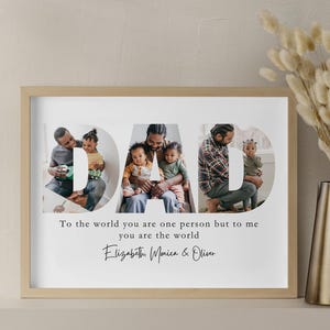Dad Photo Collage Canva Template, First Fathers Day Gift, Custom Birthday Dad Gift, Personalized Gift for Dad, Editable Dad Photo Gift