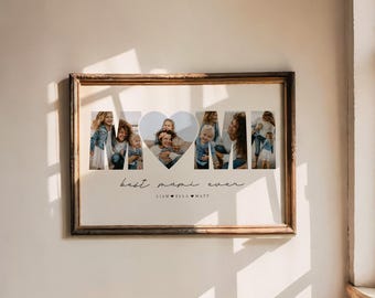 Personalized MAMI Photo Collage Canva Template, DIY Spanish Mother's Day Gift, Editable Birthday Gift For Mom
