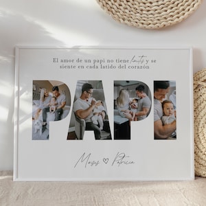 PAPI Photo Collage Canva Template, Personalized Father&#39;s Day Gift, DIY Gift For Dad, Printable Birthday Dad Gift from Children