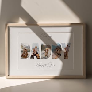 DADDY Photo Collage Canva Template, First Fathers Day Gift and Keepsake, Personalized Gift for Dad, Dad Gift from Kids, Custom Photo Gift