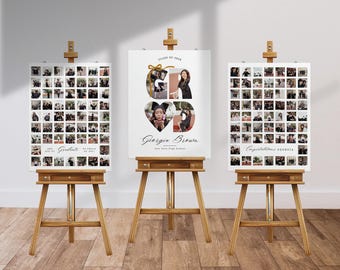 Graduation Photo Collage Grad Party Welcome Sign Canva Template, Senior Class of 2026 set of 3 Printable Posters Bundle