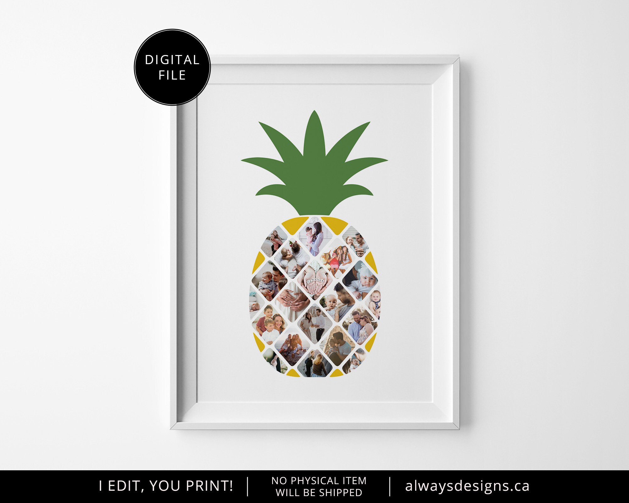 Pineapple Photo Collage Pineapple Decor Pineapple Gifts - Etsy Israel