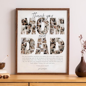 Present till mamma och pappa fotocollage Canva-mall, personlig present från vuxna barn till föräldrar, gör-det-själv-familjebilder-minnessak