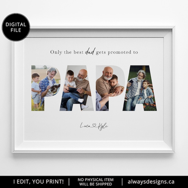 Printable PAPA Photo Collage