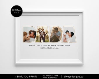 Printable DADA Photo Collage Gift for Dad