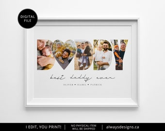 Printable DADDY Photo Collage