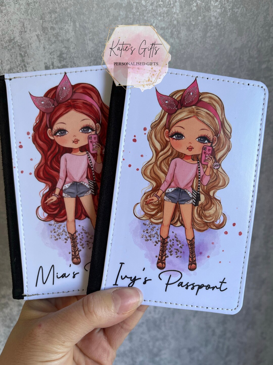 Personalised Girls Passport Holder, Custom Travel Case, Holiday