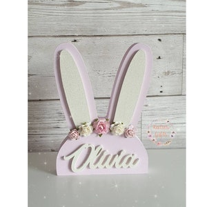 Personalised Wooden Bunny, Freestanding Bunny Head, Nursery / Bedroom Decor, Easter Gift