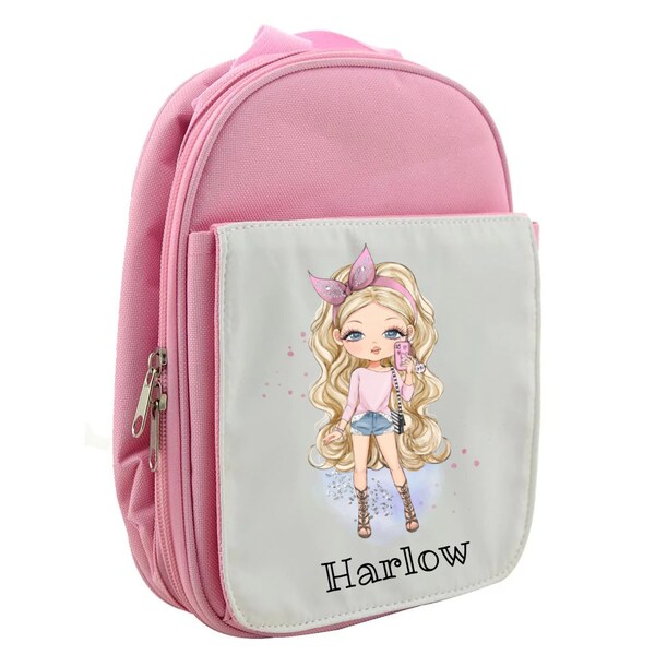 Personalised Girl Lunch Bag, School, Gift Idea