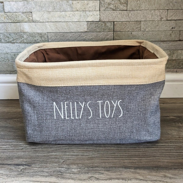 Dog toys basket - Personalised dog toy box - Cat toy basket - Pet storage basket - Pet accessories - Puppy gift