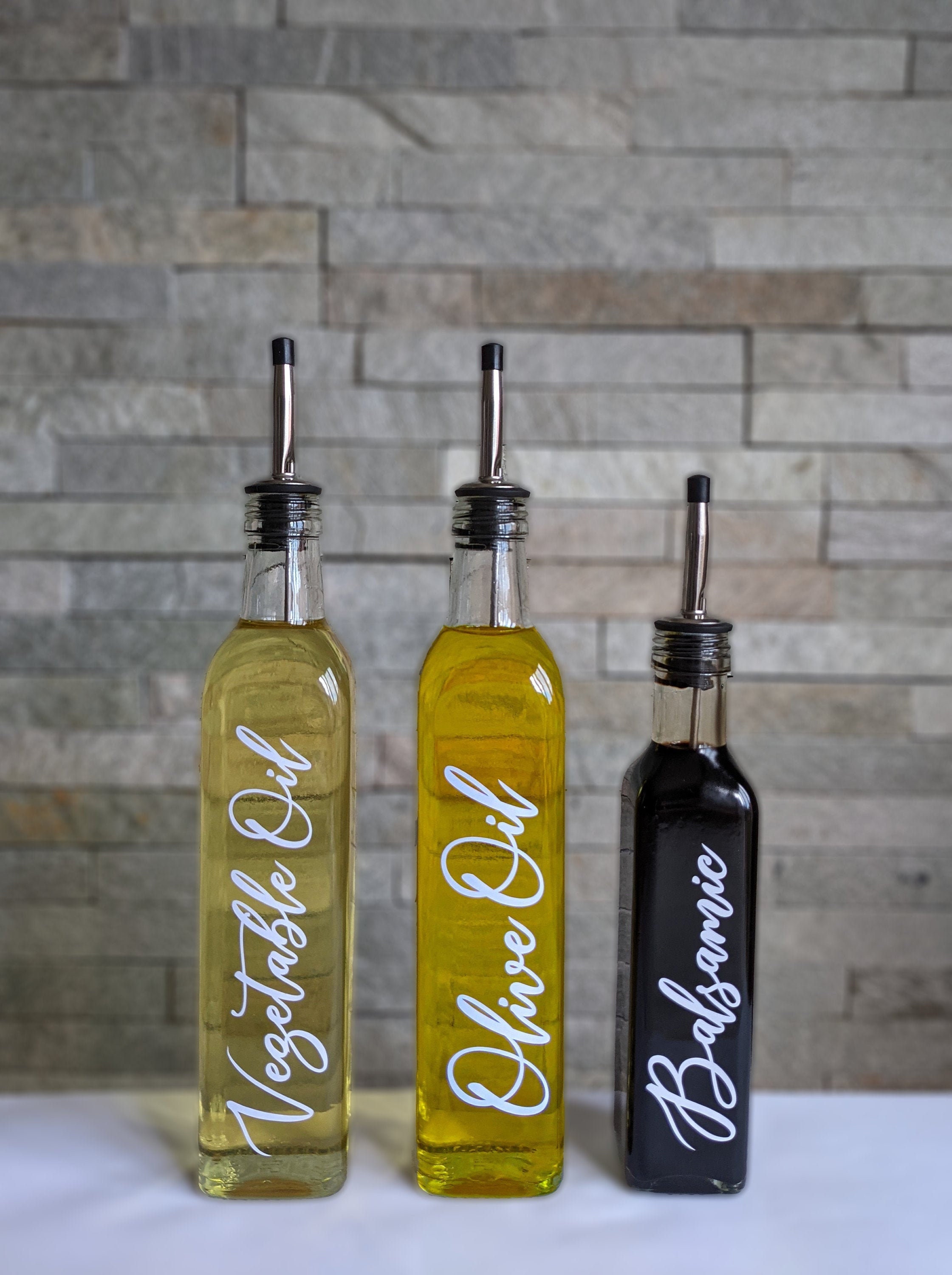 Personalised Olive Oil Bottles Storage Jars Cookware Etsy UK