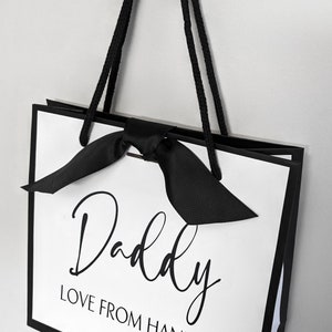 Personalised Daddy Gift Bag – Father's Day Present, Custom Message zdjęcie 5