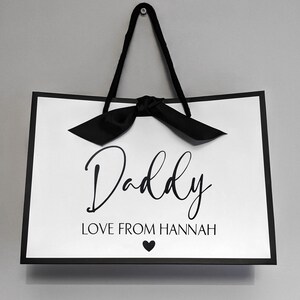 Personalised Daddy Gift Bag – Father's Day Present, Custom Message zdjęcie 3