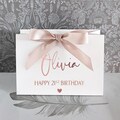Personalised Birthday Gift Bag: Luxury Keepsake, Rose Gold