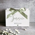 Bridesmaid Gift bag - Sage Green Personalised Gift Bag - Mother of the bride gifts - Bridesmaid proposal - Maid of Honour - Floral Wedding