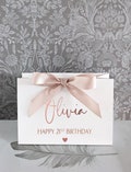 Birthday Gift bag - Personalised Gift Bag - Rose Gold Luxury Gift Bag - Birthday gift idea - Anniversary gifts - Birthday box