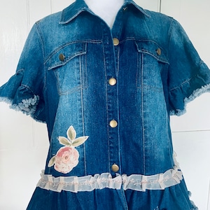 Upcycled Pretty in Pink Denim Jacket