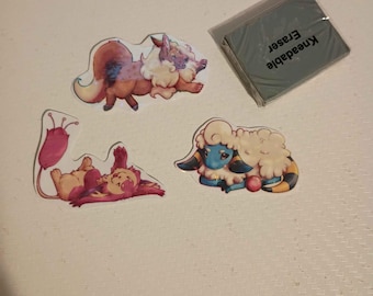 Pocket monsters inspired stickers | 2" or 3"