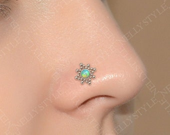 Nose Ring 20g - Titanium Nose Stud, Nose Screw