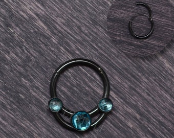 Chirurgenstahl Daith Schmuck - Septum Ring 16g mit CZ, Daith Piercing
