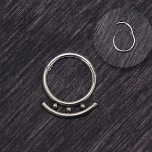 Septum Jewelry - Implant Grade Titanium Daith Piercing Earring, Septum Piercing