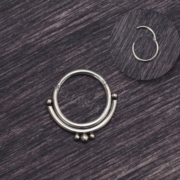 Implant Grade Titanium Septum Jewelry 16g - Septum Clicker, Daith Jewelry