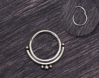 Implantgrad Titan Septum Schmuck 16g - Septum Clicker, Daith Schmuck