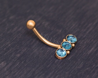 Surgical Steel Eyebrow Curved Barbell - Externally threaded rook barbell, cartilage piercing