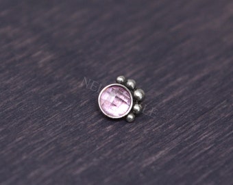 CZ Dermal Jewelry - Surgical steel dermal top threaded