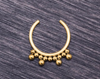 Septum Ring Fake - Nose Cuff Surgical Steel, Non Pierced Nose