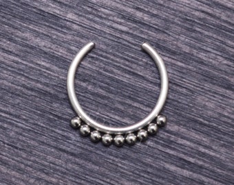Septum Nose Cuff Surgical Steel - Faux Nose Ring, Septum Jewelry