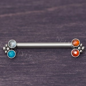 Nipple Earring - Implant Grade Titanium Nipple Barbell 16g, Body Jewelry Nipple