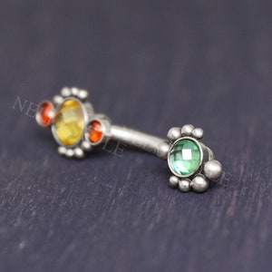 Belly Piercing - Implant Grade Titanium Belly Earring, Piercing Jewelry CZ