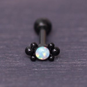 Kraakbeen Stud Earring Chirurgisch staal - Kraakbeen Piercing, Opaal Gebogen Bar Kraakbeen Sieraden