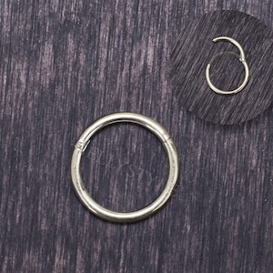 Pendiente de aro de tragus de titanio de grado implante - Pendiente de cartílago, aro de hélice, anillo de torre, clicker de caracola