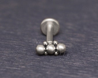 Labret Stud - Implant Grade Titanium Lip Stud Flat Back, Monroe Jewelry, Medusa Piercing Jewelry