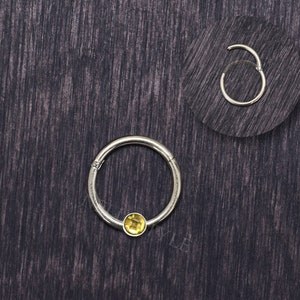CZ Septum Ring - Septum Piercing, Daith Earring