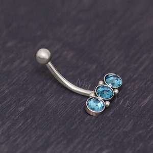 Titanium Eyebrow Curved Barbell - Externally Threaded Rook Barbell, Cartilage Piercing