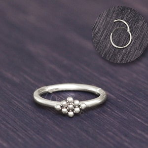 Pendiente de aro Clicker Tragus de titanio - Pendiente de cartílago, aro de hélice, anillo de torre, clicker de caracola